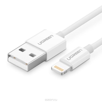 Ugreen UG-20726, White  USB 2.0 - Apple Lightning 0.25 