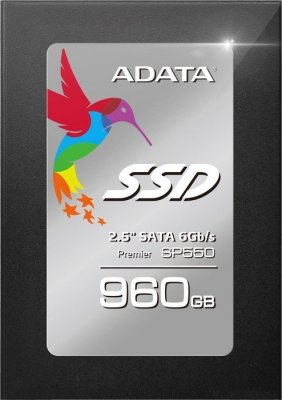  2.5" 960Gb ADATA Premier SP550 ASP550SS3-960GM-C, SATA 6Gb/s, R560 - W510 Mb/s, 75000 IOPS,