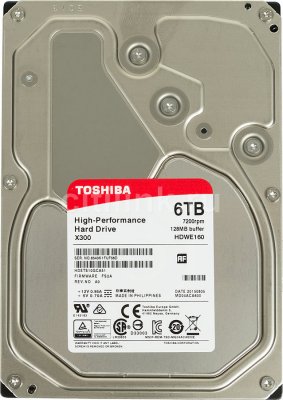   4.0Tb Toshiba X300 HDWE140EZSTA SATA 6Gb/s, 128 MB Cache, 7200 RPM, RTL