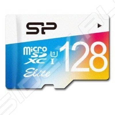   microSDXC Silicon Power Elite Colored 128Gb +   SD (SP128GBSTXBU1V20SP)