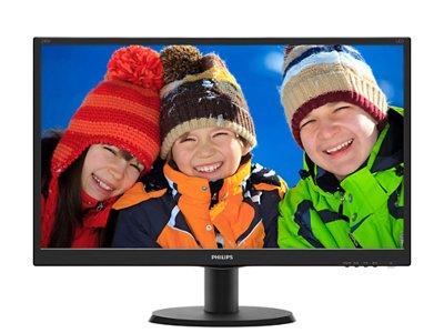  23.8" Philips 240V5QDSB/00  IPS 1920x1080 250 cd/m^2 5 ms DVI VGA HDMI