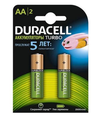  AA - Duracell HR6 2500 mAh BL2 (2 )