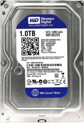  HDD SATA-III 1000Gb Blue WD10EZEX, 7200rpm, 64MB buffer