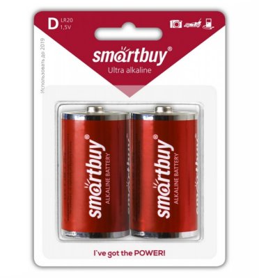  Smartbuy D/LR20, Alkaline, 2 .   (SBBA-D02B)