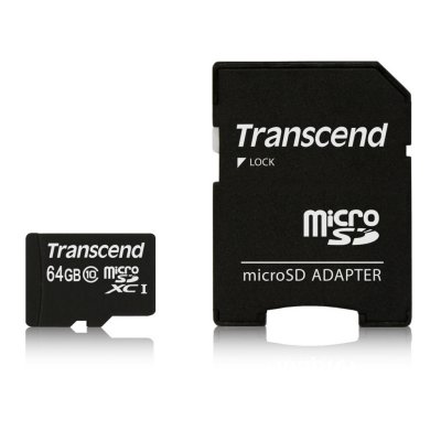   64Gb - Transcend - Micro Secure Digital XC Class 10 UHS-I TS64GUSDXC10   