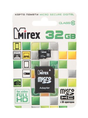   32Gb - Mirex - Micro Secure Digital HC Class 10 13613-AD10SD32    SD (