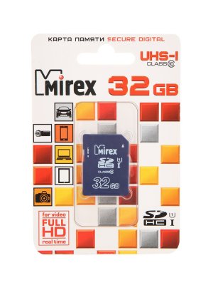   32Gb - Mirex Secure Digital HC Class 10 UHS-I 13611-SD1UHS32 (!)