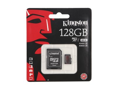   128Gb - Kingston - Micro Secure Digital XC UHS-I Class 10 SDCA3/128GB (!)