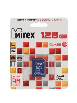   128Gb - Mirex - Micro Secure Digital XC Class 10 UHS-I 13611-SD10C128 (!)