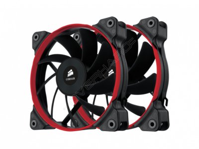  Corsair Air Series AF120 Quiet Edition High Airflow 120mm Fan, black withblue, red, white