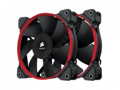  Corsair Air Series SP120 Quiet Edition High Static Pressure Fan, black with blue, red, wh