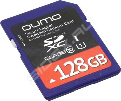   Micro SDXC 128Gb class 10 UHS-I QUMO QM128GMICSDXC10U1 + SD adapter