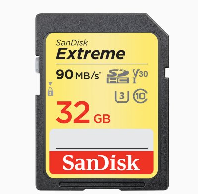   32Gb - SanDisk Extreme - Secure Digital HC Class 10 UHS-I U3 SDSDXVE-032G-GNCIN (