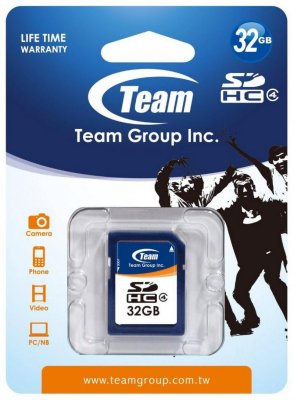   SDHC 32GB class 4 Team TG032G0SD24X