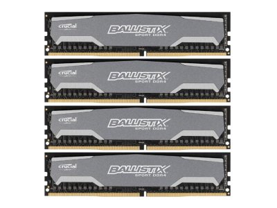   32Gb (4x8Gb) PC4-19200 2400MHz DDR4 DIMM Crucial BLS4C8G4D240FSB