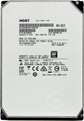   HGST Ultrastar He8 3.5" 6.0Tb SATA III, 128 Mb, 7200 rpm HUH728060ALE604 (0F23669)