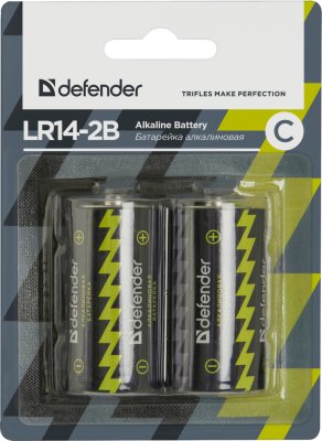  C - Defender Alkaline LR14-2B (2 ) 56032