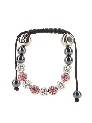  Energy-Armor Womens Shambala Style Bracelet Pink & Silver