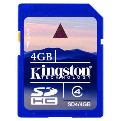   4Gb - Kingston High-Capacity Class 4 - Secure Digital FCR-MLG2+SD4/4GB  - M