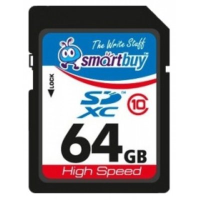   SmartBuy (SB64GBSDCL10-01) microSDXC 64Gb Class10 + microSD--)SD Adapter