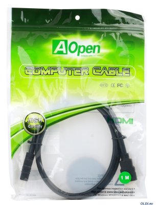  AOpen HDMI 19M/M 1.4V+3D/Ethernet (ACG511-1M) 1m,  