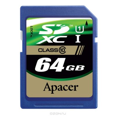   Apacer (SDXC-64Gb Class10)SecureDigital eXtended Capacity Memory Card