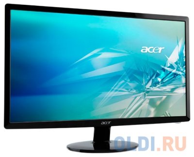  24" Acer S240HLBID Black LED, 1920x1080, 5ms, 250 cd/m2, DCR 100M:1, D-Sub, DVI (HDCP), HDMI