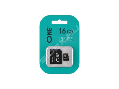   microSDHC ONE 16Gb Class10 UHS-I + SD adapter (ONE-USDH16GU1C10-RA)