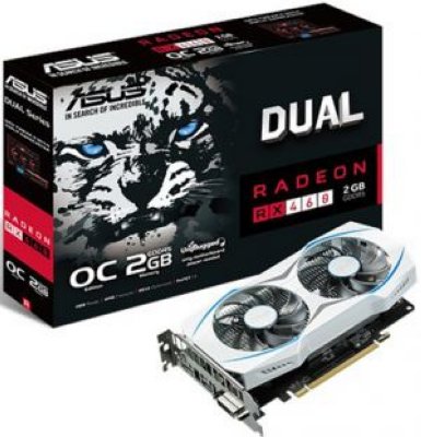  ASUS Radeon RX 460 1224Mhz PCI-E 3.0 2048Mb 7000Mhz 128 bit DVI HDMI HDCP DUAL-RX460-O2G