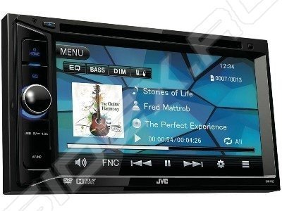  JVC KW-V12 USB MP3 CD DVD FM 2DIN 4x50 