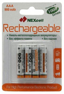  AAA - NEXcell 900 mAh Ni-MH AAA900mAh (4 )