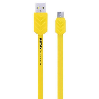   Remax USB - MicroUSB Fishbone 1m Yellow 14386