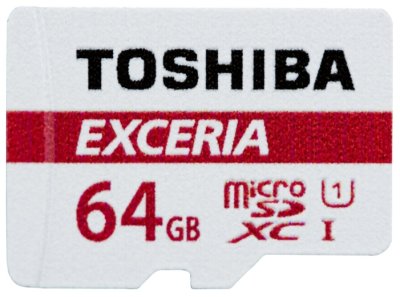   microSDXC 64Gb Toshiba Exceria Class 10 UHS-I U1 + ADP (48/10 Mb/s) THN-M301R0640EA