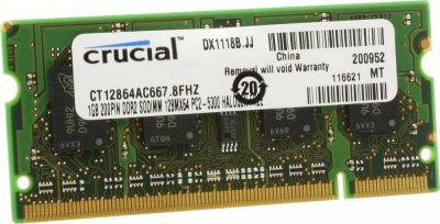     SO-DDR2 1Gb PC2-5300 667MHz Crucial CT12864AC667