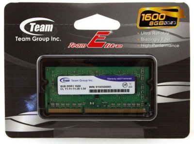     SO-DDR3 8Gb PC4-12800 1600MHz Team Group TED38G1600C11-S01