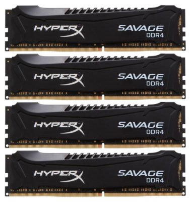   DDR4 64Gb 2666MHz PC-21300 Kingston HyperX Savage (HX426C15SBK4/64) (4x16Gb KIT)