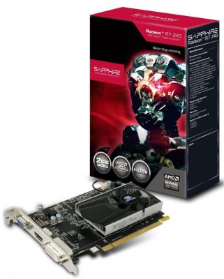  2048Mb Sapphire R7 240 PCI-E BOOST D-Sub DVI HDMI 11216-00-10G OEM