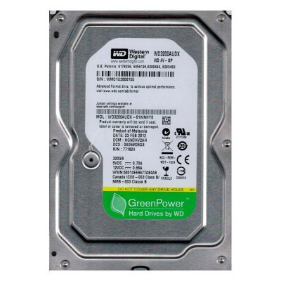   3.5" 320 Gb 7200rpm 32Mb cache Western Digital SATA WD3200AUDX