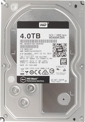   4.0Tb WD Black WD4004FZWX SATA 6Gb/s, 128 MB Cache, 7200 RPM