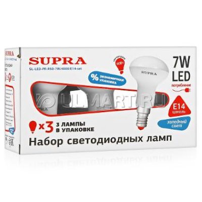   3  Supra PROMO SL-LED-PR-R50-7W/4000/E14-set