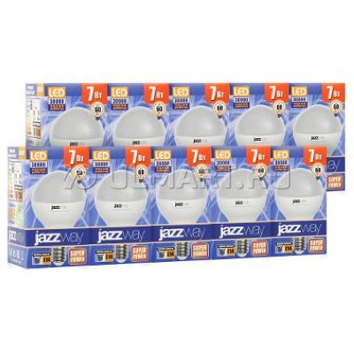    10  Jazzway PLED-SP G45 7 , 540 , 3000K, E14, 230/50Hz