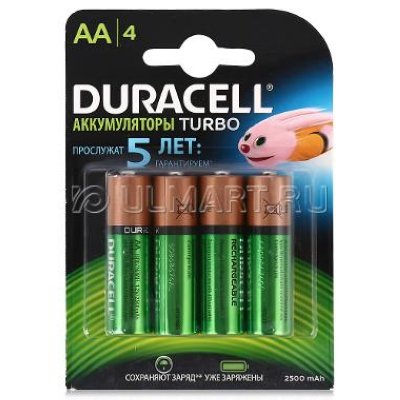  HR06/AA Duracell (Ni-MH) 2400/2500 mAh 4 .