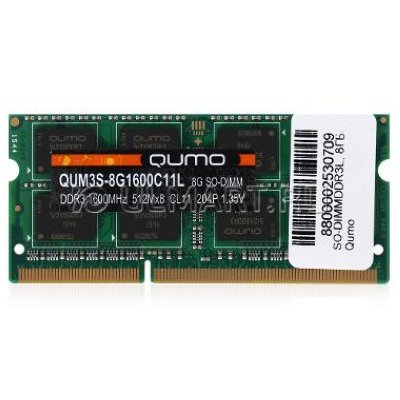       8Gb (1x8Gb) PC4-19200 2400MHz DDR4 SO-DIMM CL16 QUMO Q