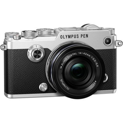   Olympus PEN-F Pancake Zoom Kit (PEN-F body silver + EZ-M1442EZ black)