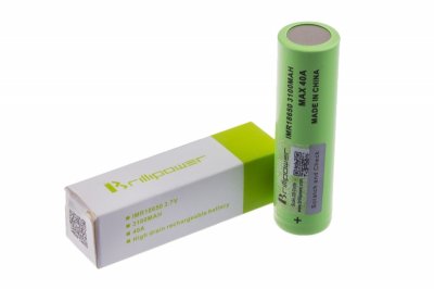  Brillipower 18650, 3100 mAh, 3.7V, 40A