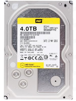   3.5" SATA3 4.0  WD Gold 7200rpm 128mb ( WD4002FYYZ )