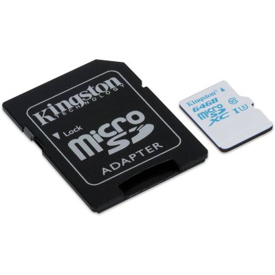   Kingston Industrial microSDXC 64Gb Class 10 UHS-I + ADP (90/45 Mb/s)