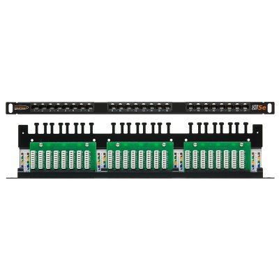   NIKOMAX NMC-RP24UD2-HU-BK,19", 0.5U, 24 , .5e, RJ45/8P8C, 110/KRONE, T