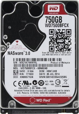   HDD 2.5" 750Gb SATA-III WD Red [WD7500BFCX, IntelliPower, 16Mb]