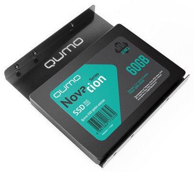  SSD 60Gb QUMO Novation MM (QMM-60GSU, SATA-III, 2.5") +  3.5"